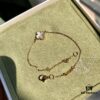 925 Sterling Silver VCA Cleef & Arpels Alhambra Bracelet Mini Four-Leaf Clover