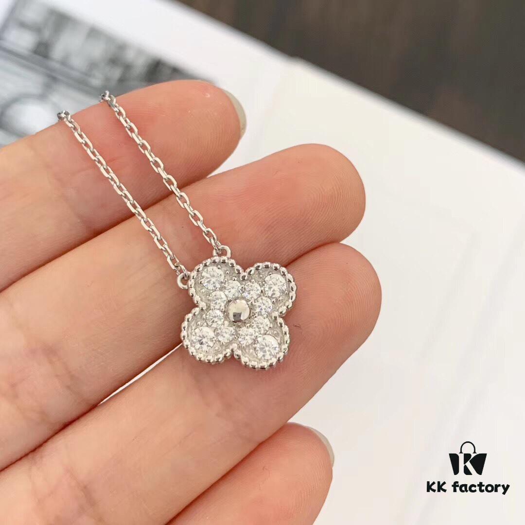 692fbe4799f2d84055c87e5f VCA Full Diamond 5-Flower Clover Necklace