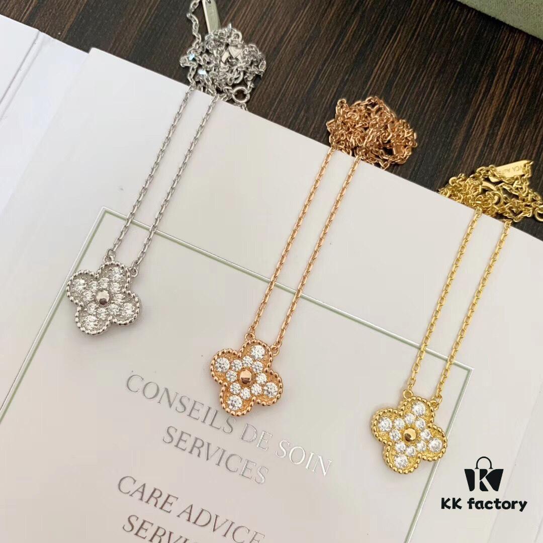 692fbe4899f2d84055c87e60 VCA Full Diamond 5-Flower Clover Necklace