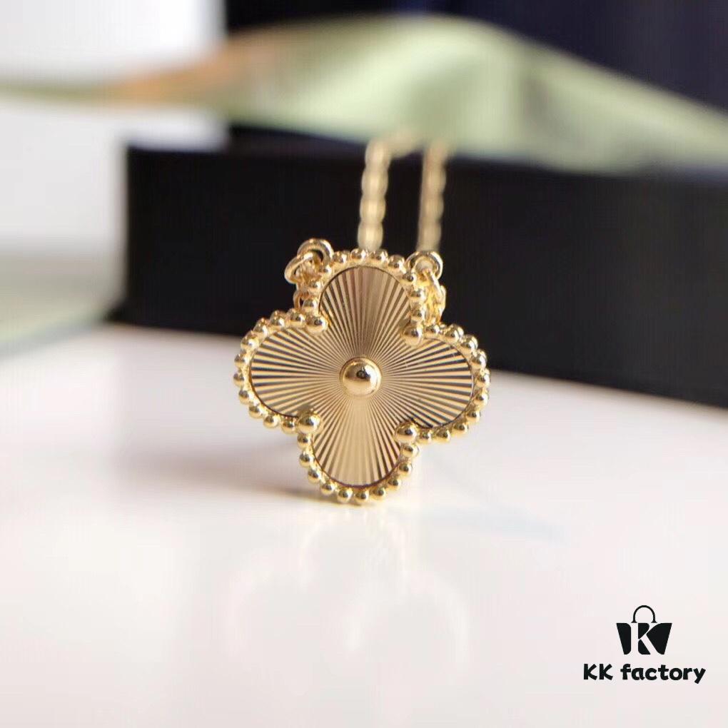 692fbe4b99f2d84055c87e6a Van Cleef & Arpels VCA 2019 Alhambra Necklace – A Unique Radiant Design with Engine-Engraved Floral Motif, Never Commonly Seen