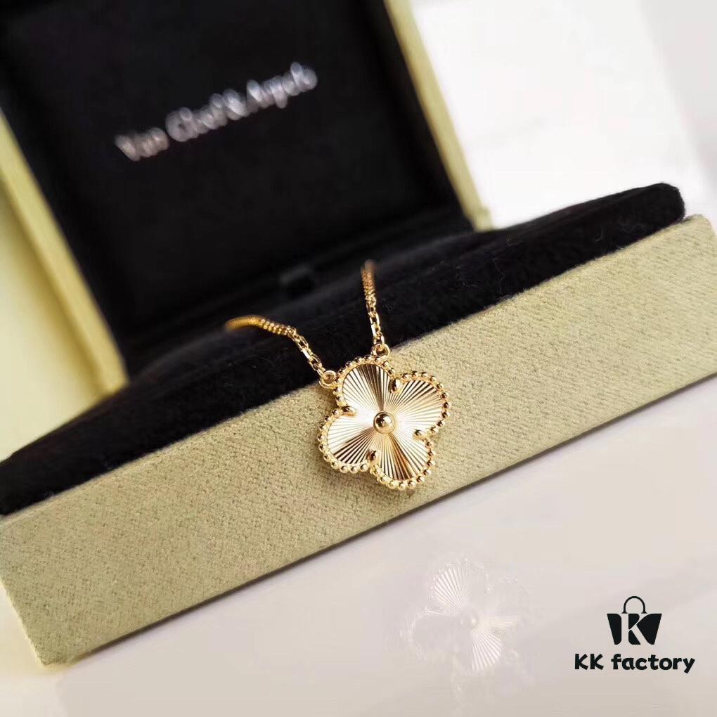 692fbe4b99f2d84055c87e6b Van Cleef & Arpels VCA 2019 Alhambra Necklace – A Unique Radiant Design with Engine-Engraved Floral Motif, Never Commonly Seen