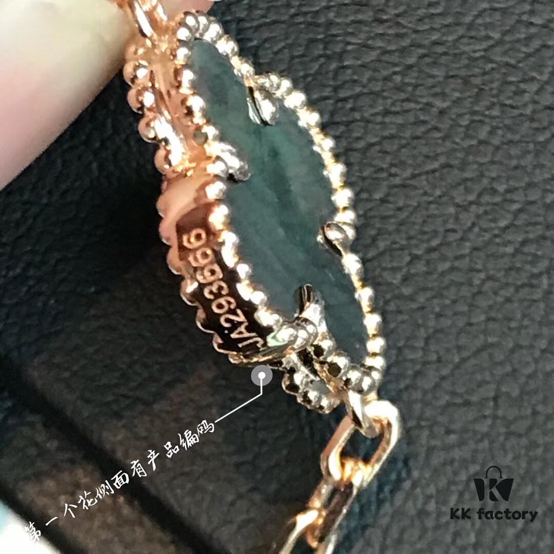 692fbe5399f2d84055c87e7b VCA Lucky Gray Pearl and Full Diamond Five-Leaf Clover Bracelet, Supreme Silver Version, Extremely Rare and Difficult to Produce