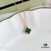 692fbe6299f2d84055c87e90 Mini Small Clover Necklace Made of Fine Silver, Crafted Like 18K Gold Authentic Pieces with VCA Au750 Engraving