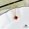 692fbe6399f2d84055c87e93 Mini Small Clover Necklace Made of Fine Silver, Crafted Like 18K Gold Authentic Pieces with VCA Au750 Engraving