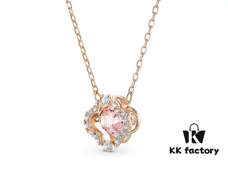692fbe6599f2d84055c87e95 Swarovski Rose Gold Four-Leaf Clover Dancing Heart Necklace