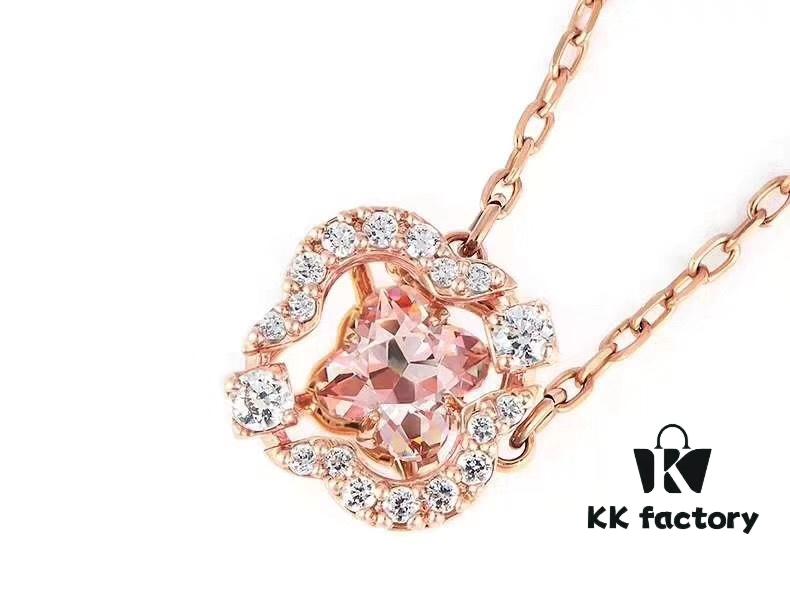 692fbe6599f2d84055c87e96 Swarovski Rose Gold Four-Leaf Clover Dancing Heart Necklace