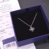 692fbe6599f2d84055c87e97 Swarovski Full Diamond Black and White Double-Sided Clover Necklace