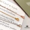 Vca Van Cleef & Arpels Butterfly Series Natural White Shell Bracelet, High-End 925 Sterling Silver with 18K Gold Plating, Elegant and Timeless Design