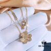 692fbe6e99f2d84055c87ea8 VCA Van Cleef & Arpels Frivole Series Micro-Pave Three-Leaf Clover Necklace and Bracelet, Stunning Design, Popular Among Influencers, Classic, Timeless, Elegant and Minimalist, 925 Sterling Silver with High-Cut Diamonds, A Must-Have for Every Woman, Exquisite Craftsmanship, Premium Quality