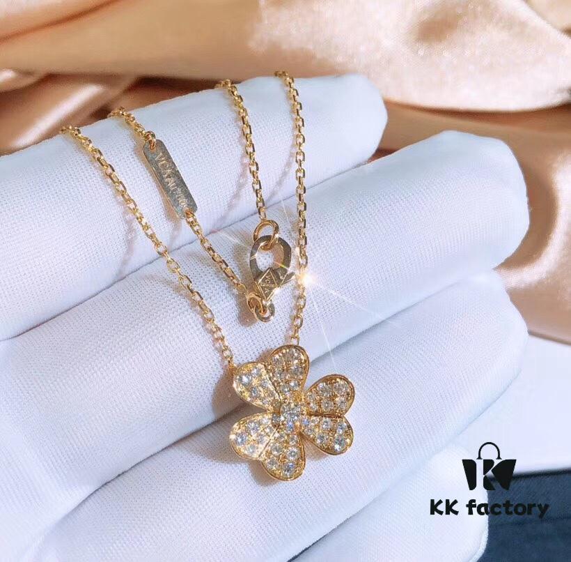 692fbe6e99f2d84055c87ea8 VCA Van Cleef & Arpels Frivole Series Micro-Pave Three-Leaf Clover Necklace and Bracelet, Stunning Design, Popular Among Influencers, Classic, Timeless, Elegant and Minimalist, 925 Sterling Silver with High-Cut Diamonds, A Must-Have for Every Woman, Exquisite Craftsmanship, Premium Quality