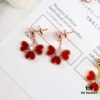692fbe7d99f2d84055c87ec1 Vca Sweet Alhambra® Series Red Heart Four-Leaf Clover Stud Earrings