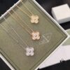 VCA Full Diamond 5-Flower Clover Necklace