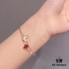 Vca Van Cleef & Arpels Butterfly Series Natural White Shell Bracelet, High-End 925 Sterling Silver with 18K Gold Plating, Elegant and Timeless Design