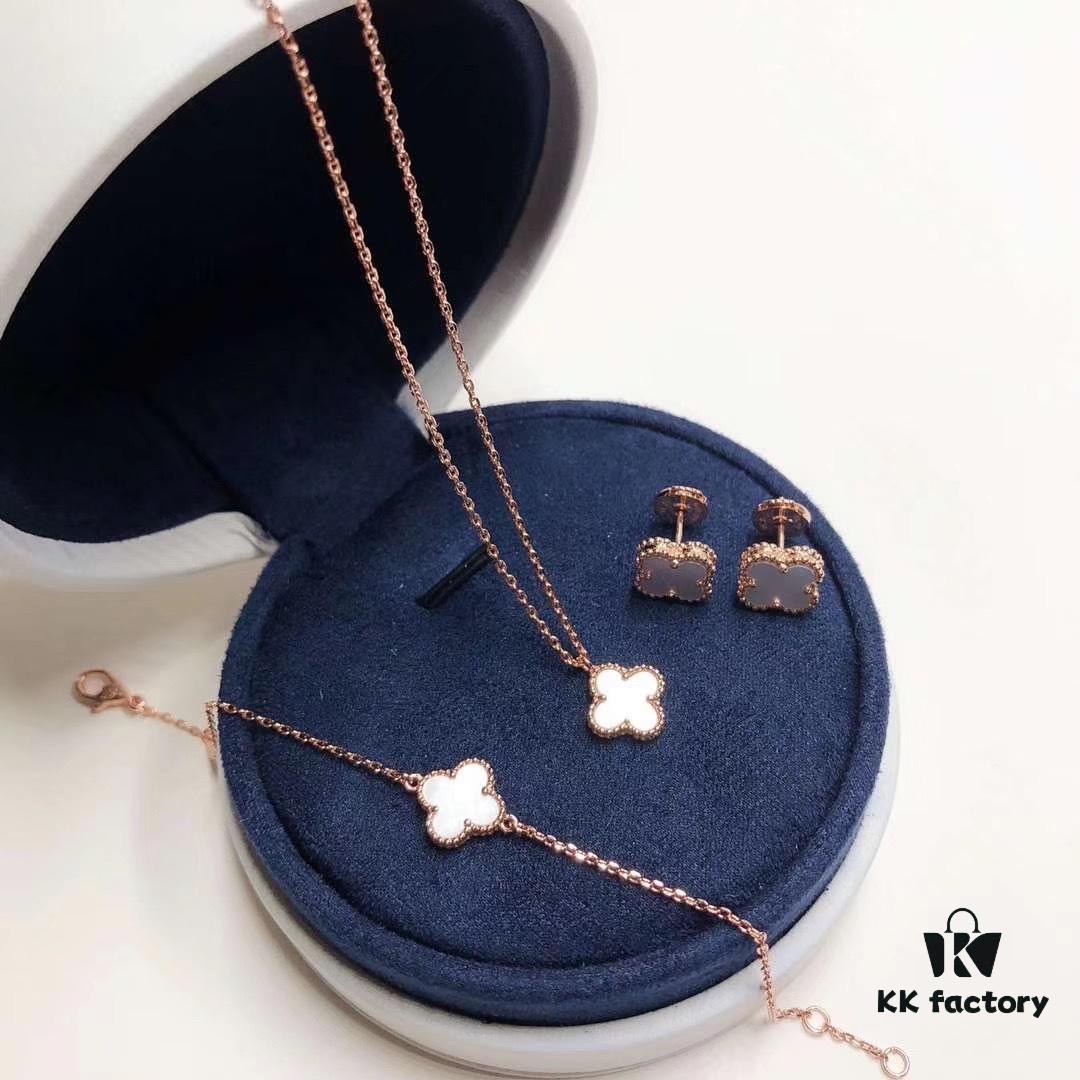 692fbe9b99f2d84055c87ee7 Van Cleef & Arpels Mini Alhambra ✨ Sterling Silver with 18K Rose Gold Plating, Inlaid with Selected Natural Mother of Pearl
