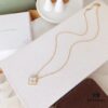 692fbea499f2d84055c87ef7 Red Carnelian / White Mother of Pearl / Black Onyx Van Cleef & Arpels Alhambra Clover Necklace, Sterling Silver with Thick Gold Plating