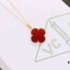 692fbea799f2d84055c87efa Van Cleef & Arpels VCA Large Four-Leaf Clover Sweater Chain, Sterling Silver with Thick Gold Plating