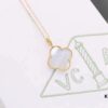 692fbea799f2d84055c87efb Van Cleef & Arpels VCA Large Four-Leaf Clover Sweater Chain, Sterling Silver with Thick Gold Plating