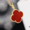 692fbea899f2d84055c87efe Van Cleef & Arpels VCA Large Four-Leaf Clover Sweater Chain, Sterling Silver with Thick Gold Plating