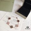 692fbeaa99f2d84055c87f01 Vca Van Cleef & Arpels 2019 Limited Edition Color-Changing Four-Leaf Clover!! Gray Mother-of-Pearl Diamond-Paved Five-Petal Bracelet, German Imported S925 Sterling Silver with Thick Gold Plating, Exquisitely Crafted, Stunningly Beautiful with Color-Shifting Effect Under Light