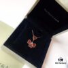 692fbeb699f2d84055c87f0f VCA Van Cleef & Arpels Sweet Series Rose Heart Pendant Tassel Necklace, High-End Custom Crafted with Imported S925 Sterling Silver and Natural Red Agate, Counter Proportion, Original Clasp