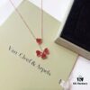 692fbeb799f2d84055c87f12 VCA Van Cleef & Arpels Sweet Series Rose Heart Pendant Tassel Necklace, High-End Custom Crafted with Imported S925 Sterling Silver and Natural Red Agate, Counter Proportion, Original Clasp