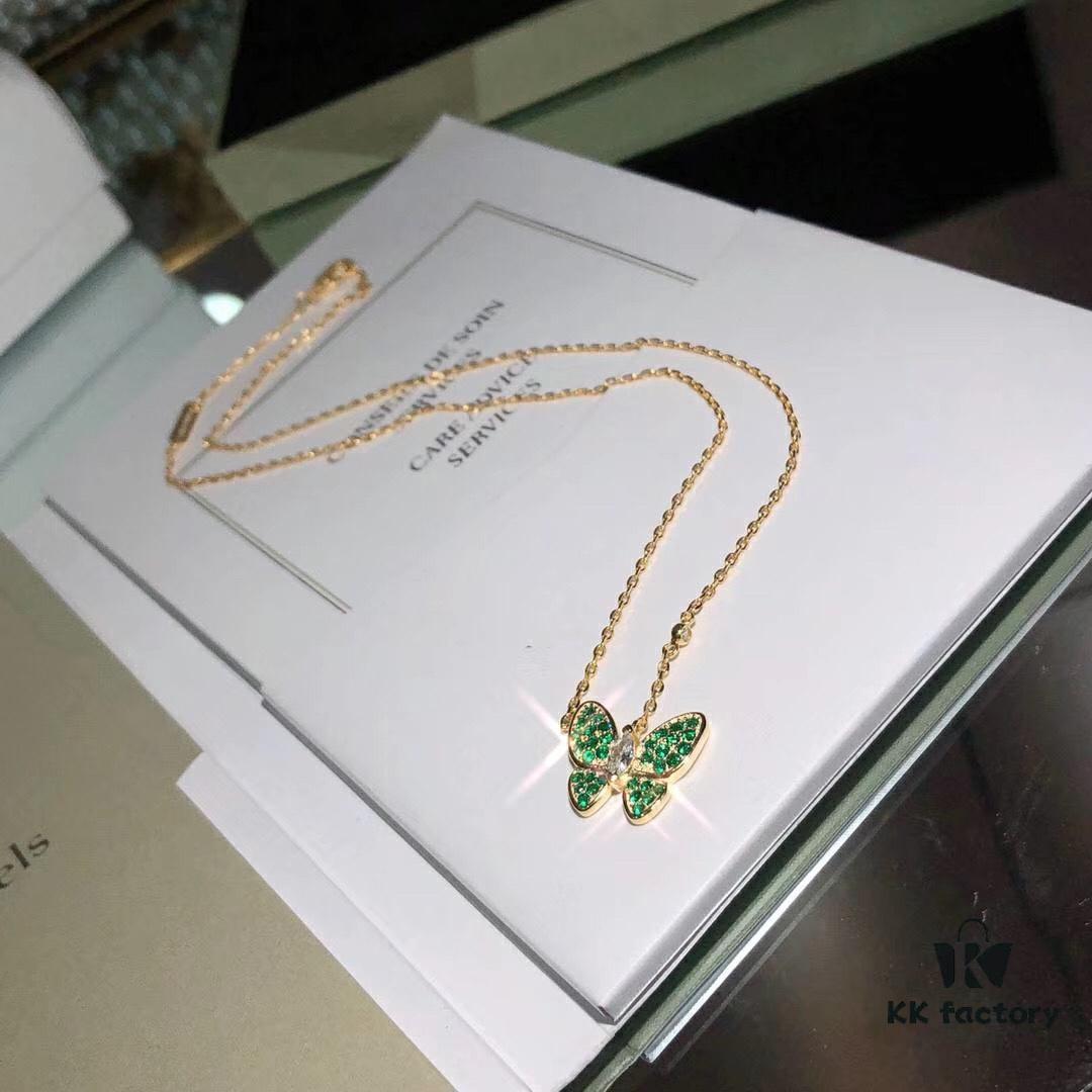 692fbebb99f2d84055c87f1a Seiko Version 👼 Van Cleef & Arpels Popular VCA Full Diamond Butterfly Necklace 😍