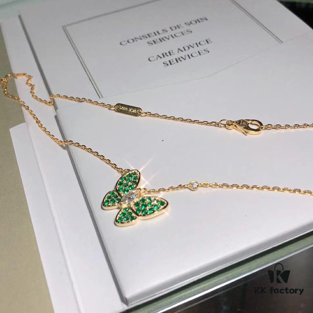 692fbebc99f2d84055c87f1b Seiko Version 👼 Van Cleef & Arpels Popular VCA Full Diamond Butterfly Necklace 😍