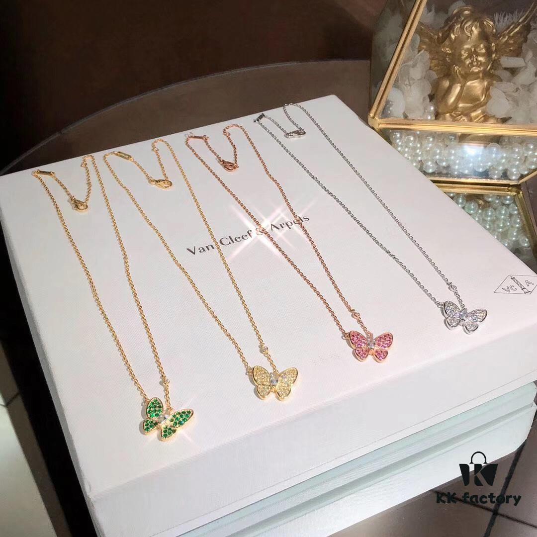 692fbebc99f2d84055c87f1e Seiko Version 👼 Van Cleef & Arpels Popular VCA Full Diamond Butterfly Necklace 😍