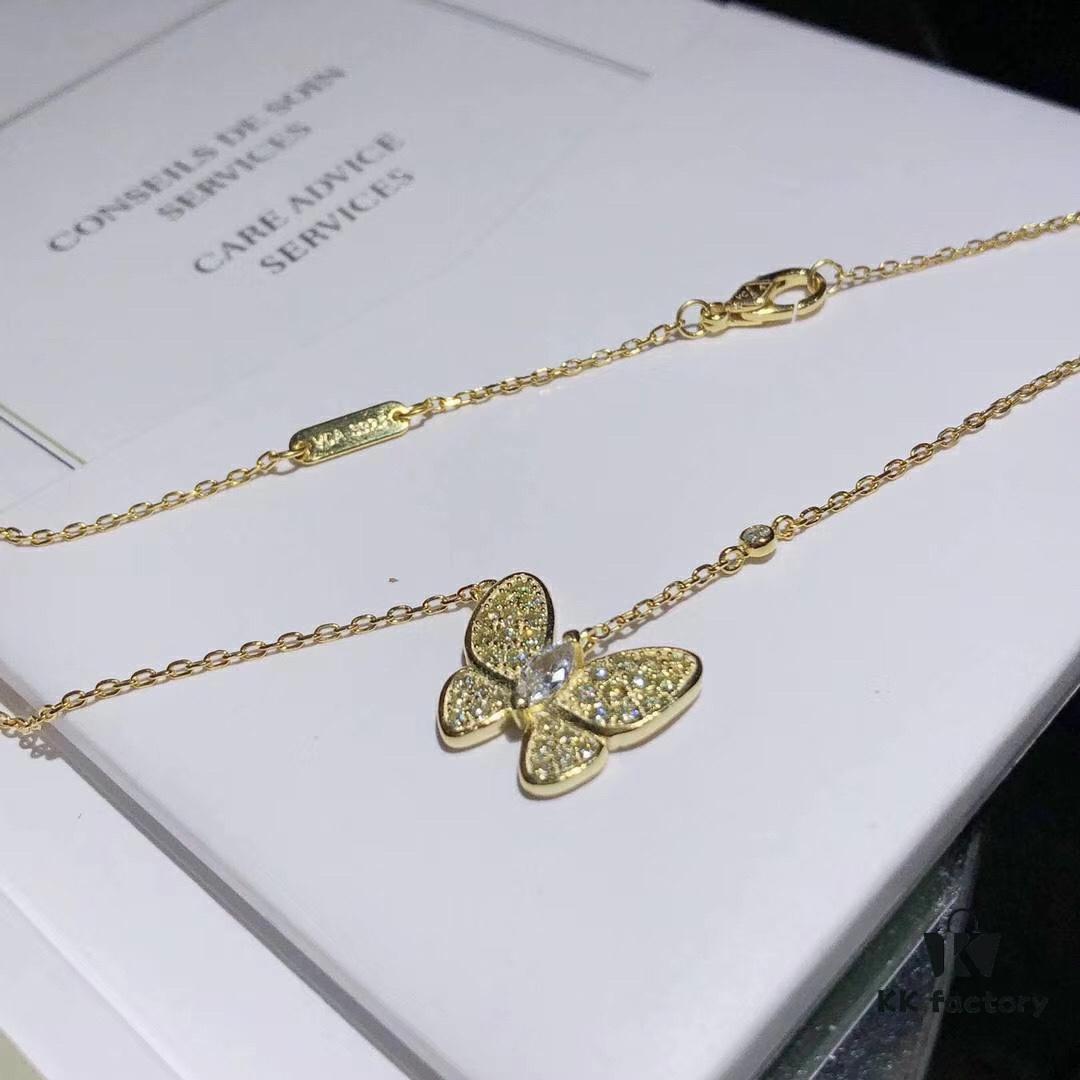 692fbebd99f2d84055c87f1f Seiko Version 👼 Van Cleef & Arpels Popular VCA Full Diamond Butterfly Necklace 😍