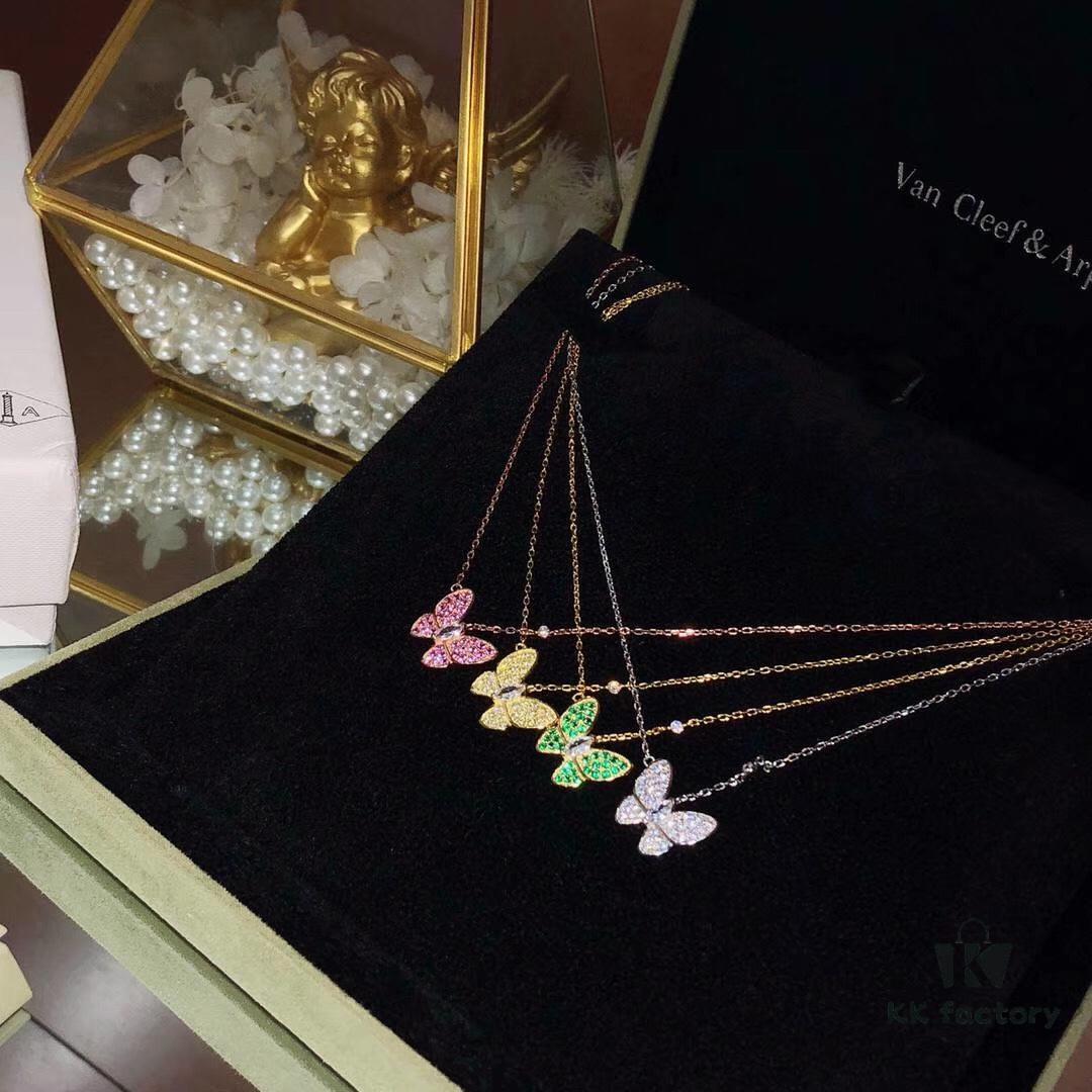 692fbec099f2d84055c87f21 Seiko Version 👼 Van Cleef & Arpels Popular VCA Full Diamond Butterfly Necklace 😍