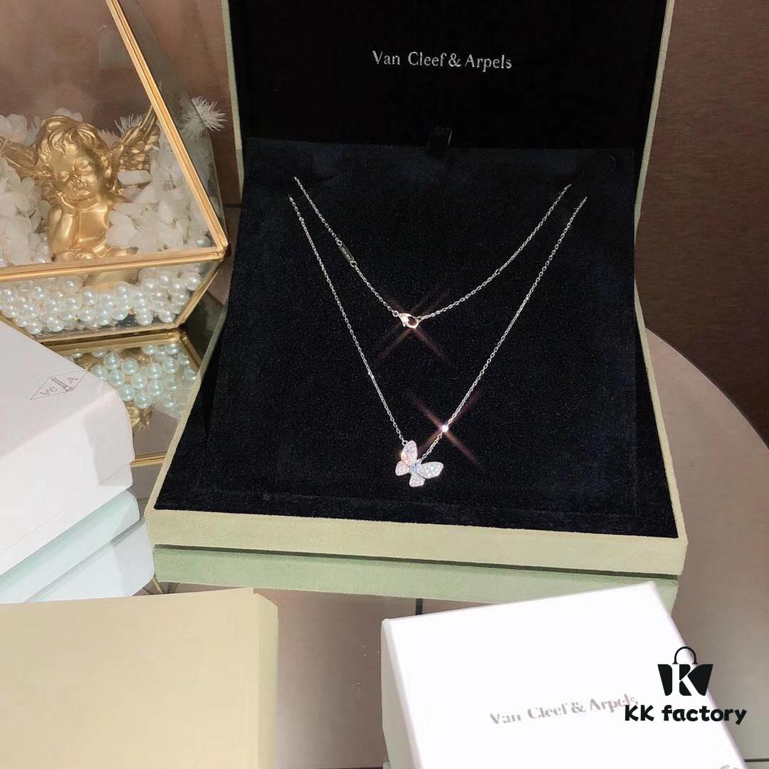 692fbec099f2d84055c87f22 Seiko Version Van Cleef & Arpels VCA Full Diamond Butterfly Necklace
