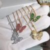 692fbec499f2d84055c87f28 Seiko Version Van Cleef & Arpels VCA Full Diamond Butterfly Necklace
