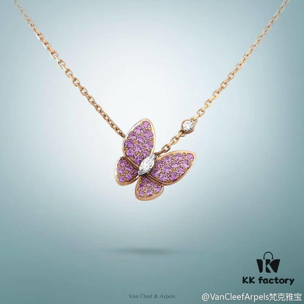 692fbec599f2d84055c87f2a Seiko Version 👼 Van Cleef & Arpels Popular VCA Full Diamond Butterfly Necklace 😍