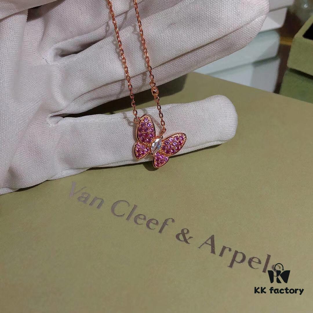 692fbec799f2d84055c87f2c Seiko Version 👼 Van Cleef & Arpels Popular VCA Full Diamond Butterfly Necklace 😍