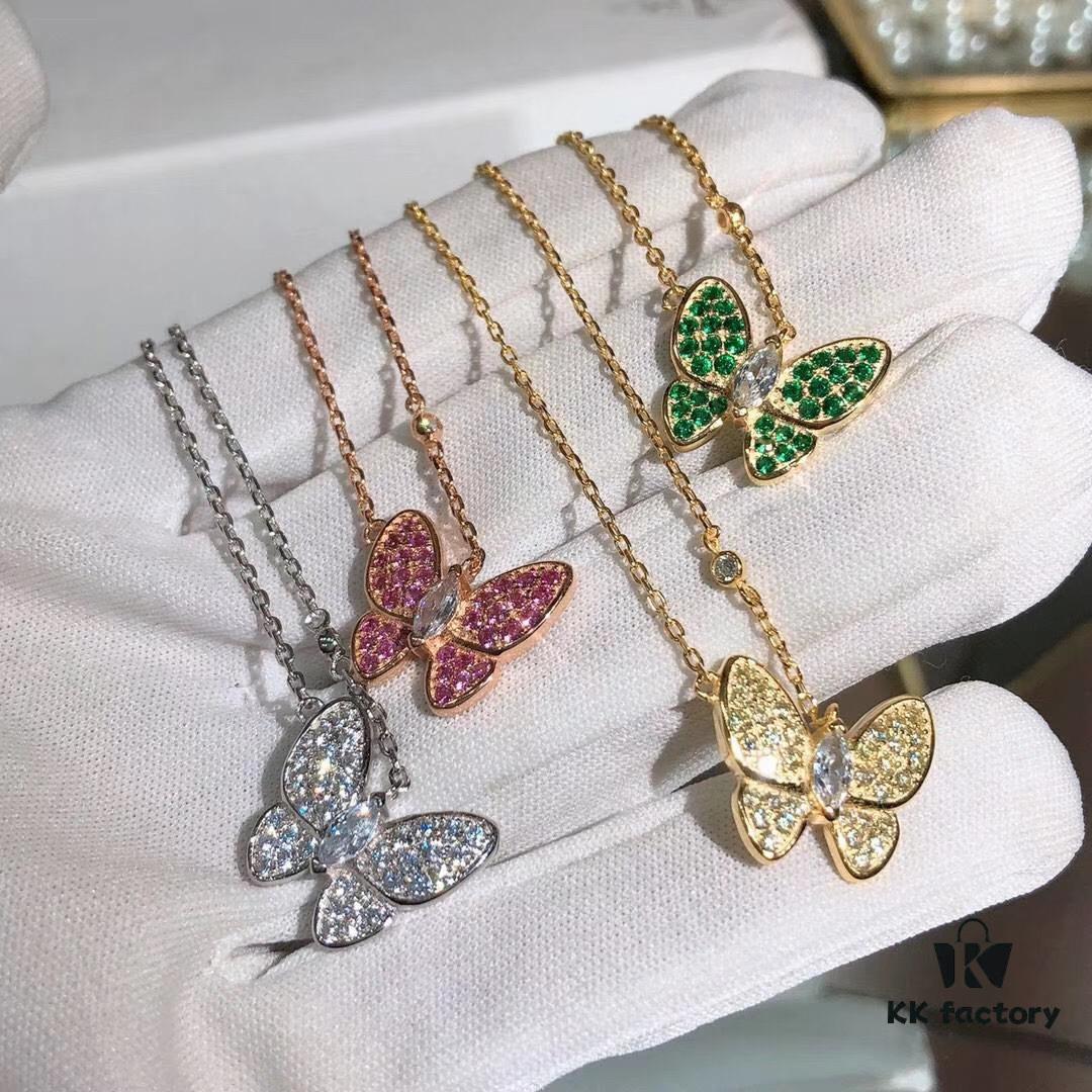 692fbec899f2d84055c87f2d Seiko Version 👼 Van Cleef & Arpels Popular VCA Full Diamond Butterfly Necklace 😍