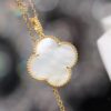 692fbec999f2d84055c87f2e Van Cleef & Arpels VCA Large Four-Leaf Clover Sweater Chain, Sterling Silver with Thick Gold Plating