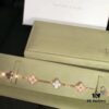 692fbeca99f2d84055c87f32 Vca Van Cleef & Arpels 2019 Limited Edition Color-Changing Four-Leaf Clover!! Gray Mother-of-Pearl Diamond-Paved Five-Petal Bracelet, German Imported S925 Sterling Silver with Thick Gold Plating, Exquisitely Crafted, Stunningly Beautiful with Color-Shifting Effect Under Light