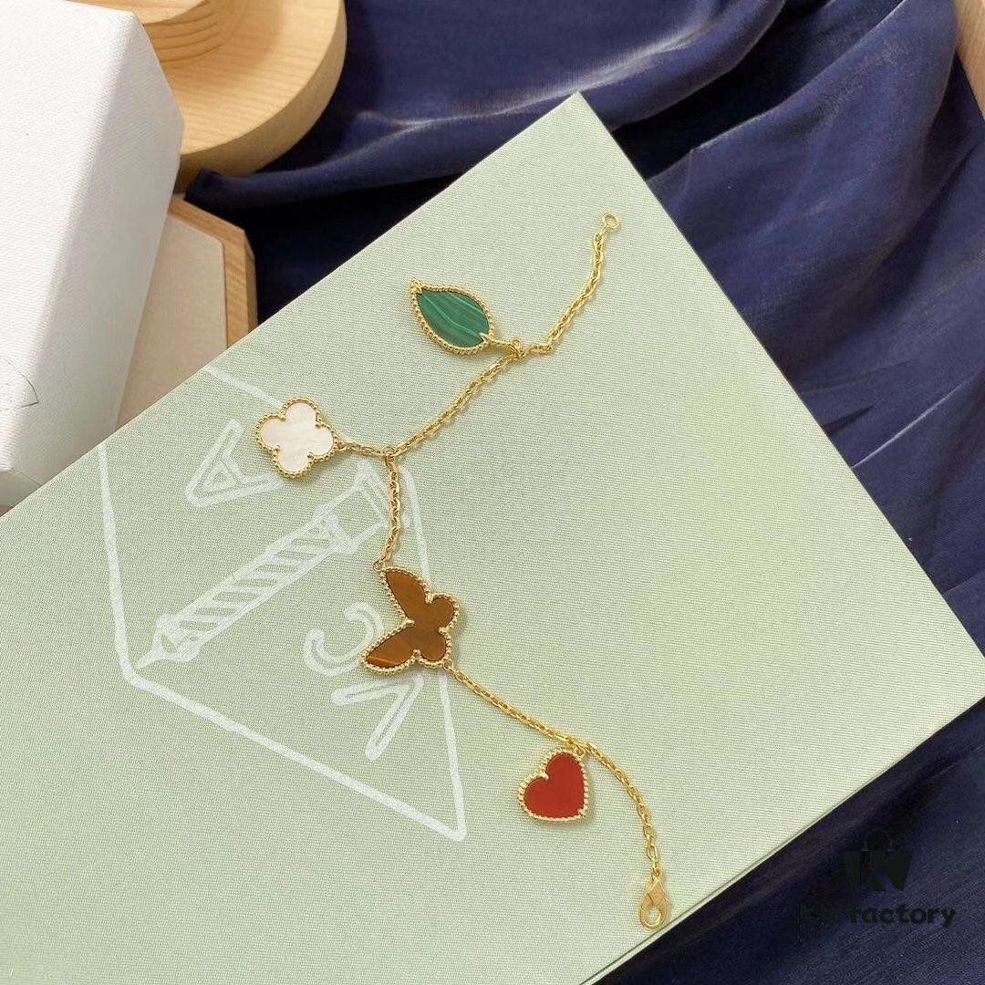 692fbecf99f2d84055c87f38 Van Cleef & Arpels 2019 New Arrival Heart Butterfly Leaf Lucky Bracelet