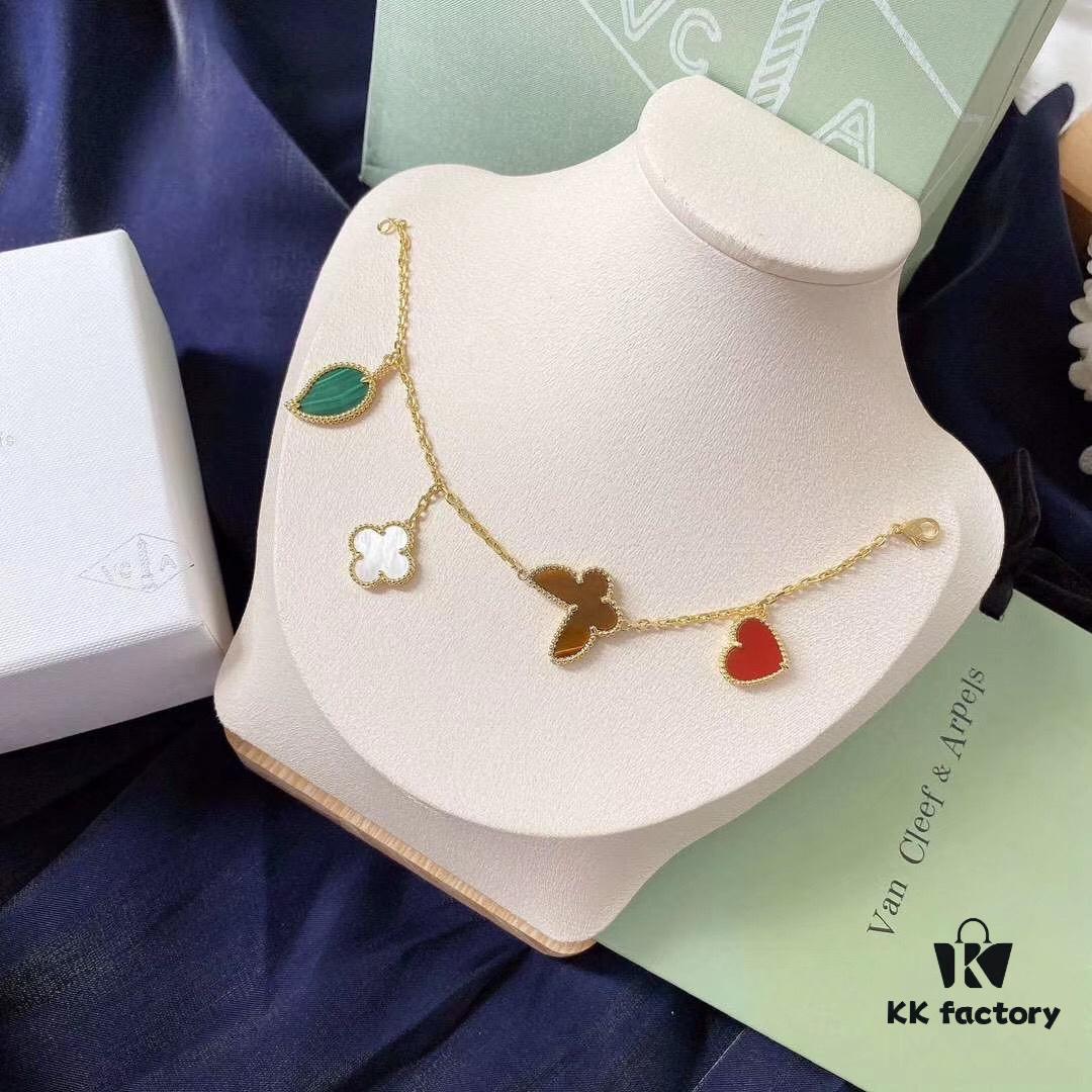 692fbed599f2d84055c87f42 Van Cleef & Arpels 2019 New Arrival Heart Butterfly Leaf Lucky Bracelet