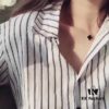 692fbeec99f2d84055c87f67 Dior Sauvage Classic Clover Necklace – Medium Size, 925 Sterling Silver Gold-Plated with Natural Stones