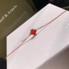 692fbef199f2d84055c87f6f Van Cleef & Arpels VCA Single Flower Alhambra Bracelet, Genuine Design! Smooth and Elegant Chalcedony Four-Leaf Motif, Hand-Polished Beads with Full, Rounded Edges for Strong Three-Dimensional Effect. Custom Lobster Clasp with Exclusive Anti-Counterfeit Code—Each Bracelet Features a Unique Authentication Number, Ensuring Uniqueness. Hand-Carved Link Chain, Each Link with 4 Facets. Exquisite Craftsmanship, Graceful and Refined. Stunning When Worn Alone or Layered. Bracelet Length: 17.5 cm, Adjustable.