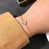 692fbef799f2d84055c87f78 Van Cleef & Arpels VCA Single Flower Alhambra Bracelet, Genuine Design! Smooth and Elegant Chalcedony Four-Leaf Motif, Hand-Polished Beads with Full, Rounded Edges for Strong Three-Dimensional Effect. Custom Lobster Clasp with Exclusive Anti-Counterfeit Code—Each Bracelet Features a Unique Authentication Number, Ensuring Uniqueness. Hand-Carved Link Chain, Each Link with 4 Facets. Exquisite Craftsmanship, Graceful and Refined. Stunning When Worn Alone or Layered. Bracelet Length: 17.5 cm, Adjustable.