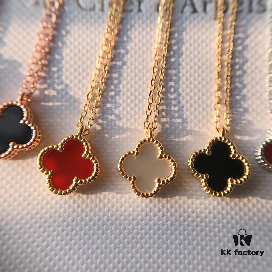 692fbef899f2d84055c87f7a VCA Van Cleef & Arpels Alhambra Clover Necklace 🌸 1.0cm Mini Clover, Timeless Classic! Buling Buling ✨✨ Original Mold Design with Boutique Diamond-Cut Clasp 👏🏻 Exquisitely Crafted in Sterling Silver Plated with 18K Rose Gold / Yellow Gold / White Gold – Premium Workmanship with Real Black Onyx / White Mother-of-Pearl / Red Agate Inlay