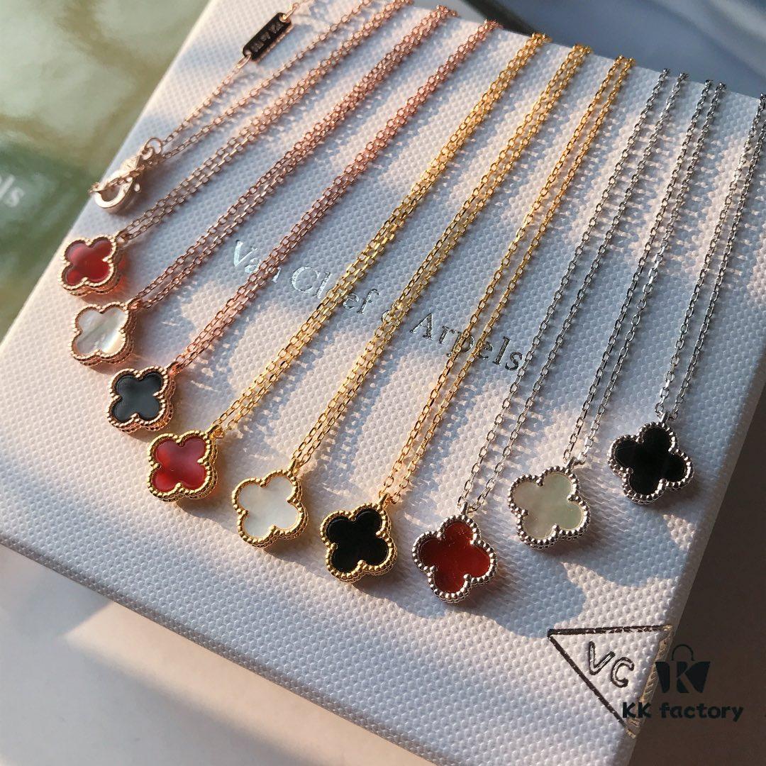 692fbefb99f2d84055c87f7d VCA Van Cleef & Arpels Alhambra Clover Necklace 🌸 1.0cm Mini Clover, Timeless Classic! Buling Buling ✨✨ Original Mold Design with Boutique Diamond-Cut Clasp 👏🏻 Exquisitely Crafted in Sterling Silver Plated with 18K Rose Gold / Yellow Gold / White Gold – Premium Workmanship with Real Black Onyx / White Mother-of-Pearl / Red Agate Inlay