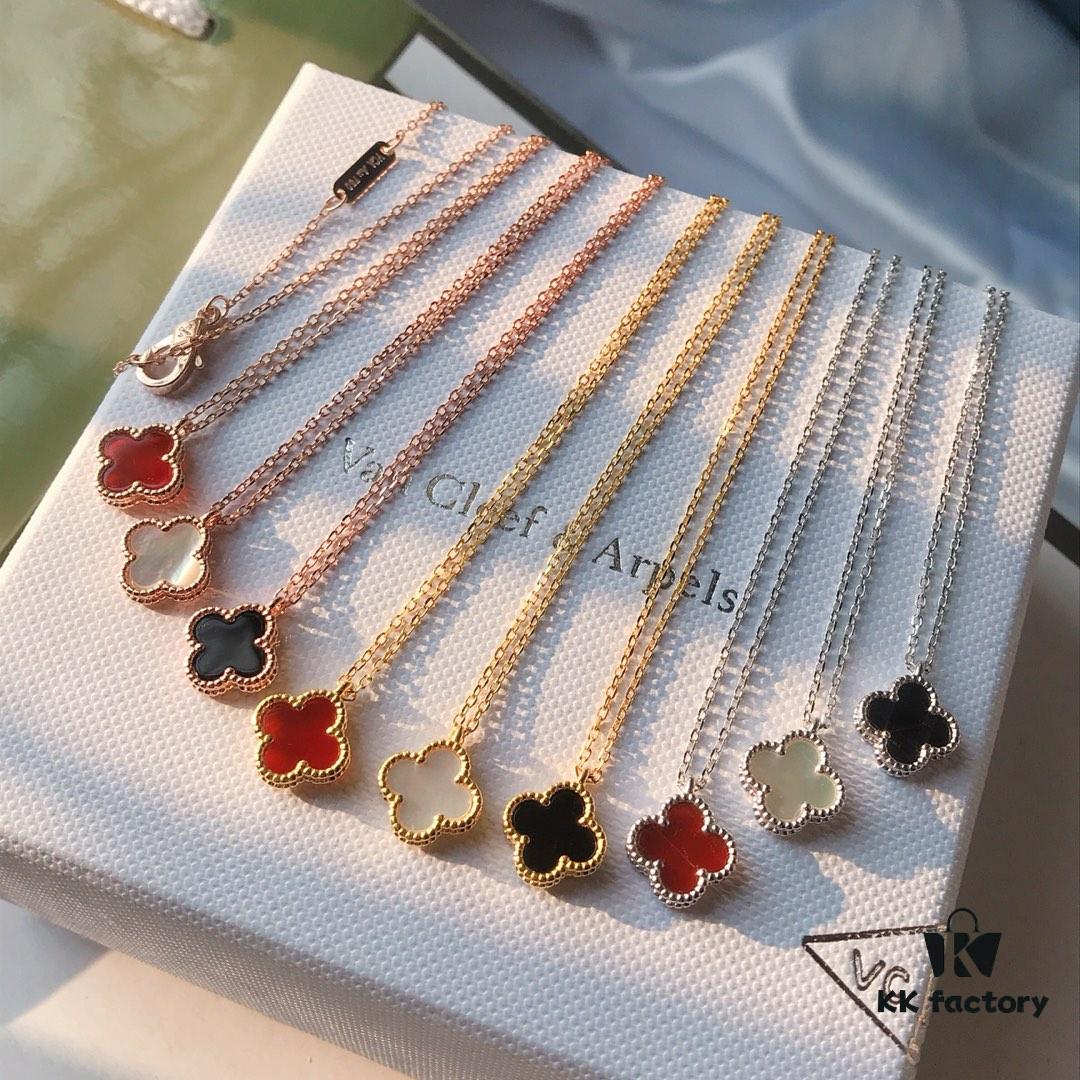 692fbefb99f2d84055c87f7e VCA Van Cleef & Arpels Alhambra Clover Necklace 🌸 1.0cm Mini Clover, Timeless Classic! Buling Buling ✨✨ Original Mold Design with Boutique Diamond-Cut Clasp 👏🏻 Exquisitely Crafted in Sterling Silver Plated with 18K Rose Gold / Yellow Gold / White Gold – Premium Workmanship with Real Black Onyx / White Mother-of-Pearl / Red Agate Inlay