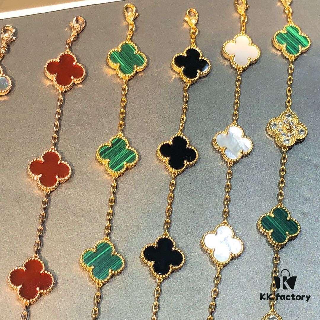 Van Cleef & Arpels VCA Five Braid Bracelet Collection in White Gold, Rose Gold / Yellow Gold