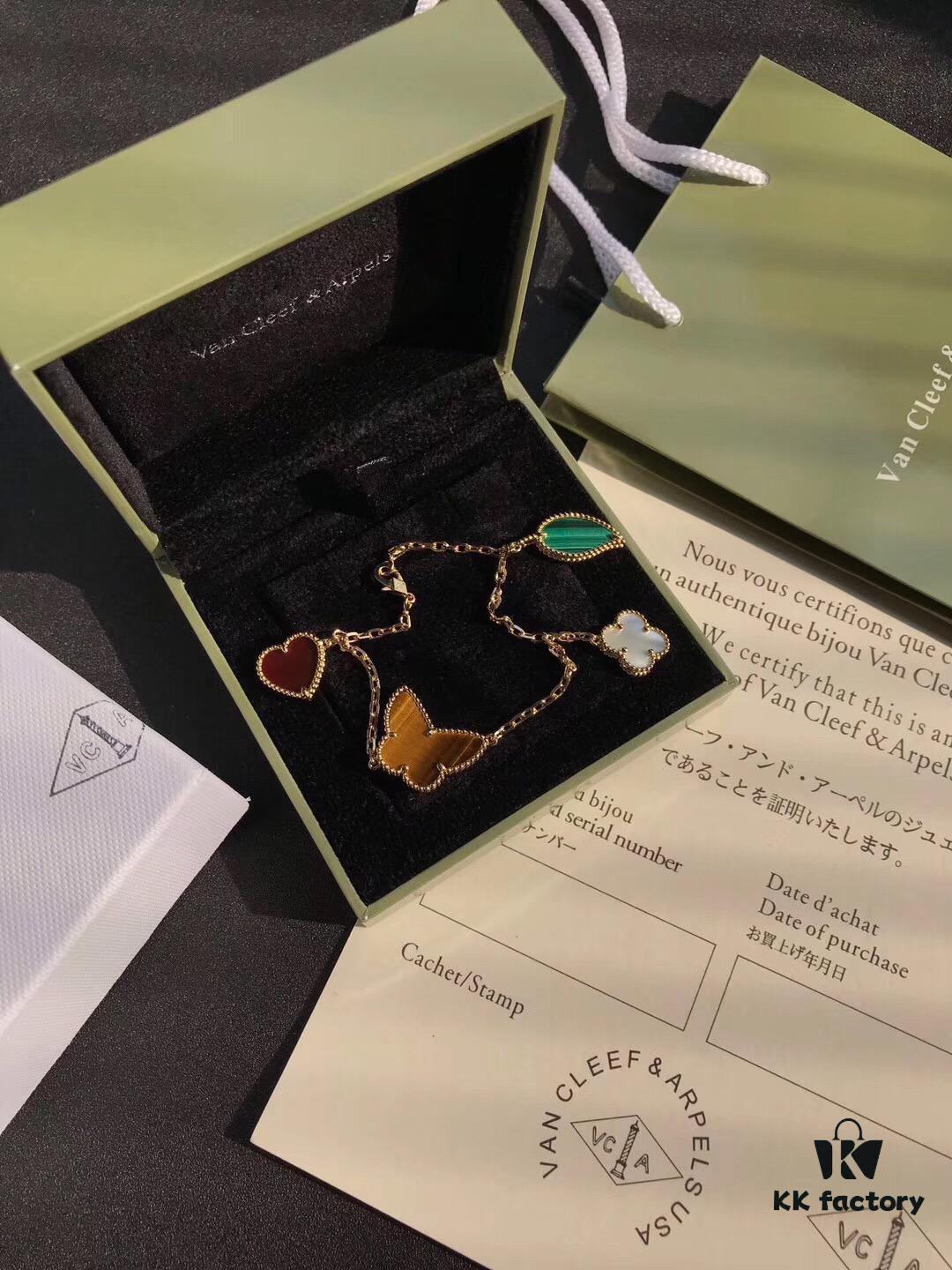 692fbeff99f2d84055c87f85 Van Cleef & Arpels Lucky Bracelet, Symbolizing Good Fortune, Four-Flower Mix Design