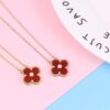692fbf0a99f2d84055c87fa0 Authentic Purchase, High-Quality Clover Necklace with Zircon, 925 Silver Plated in K-Gold, Natural Stones