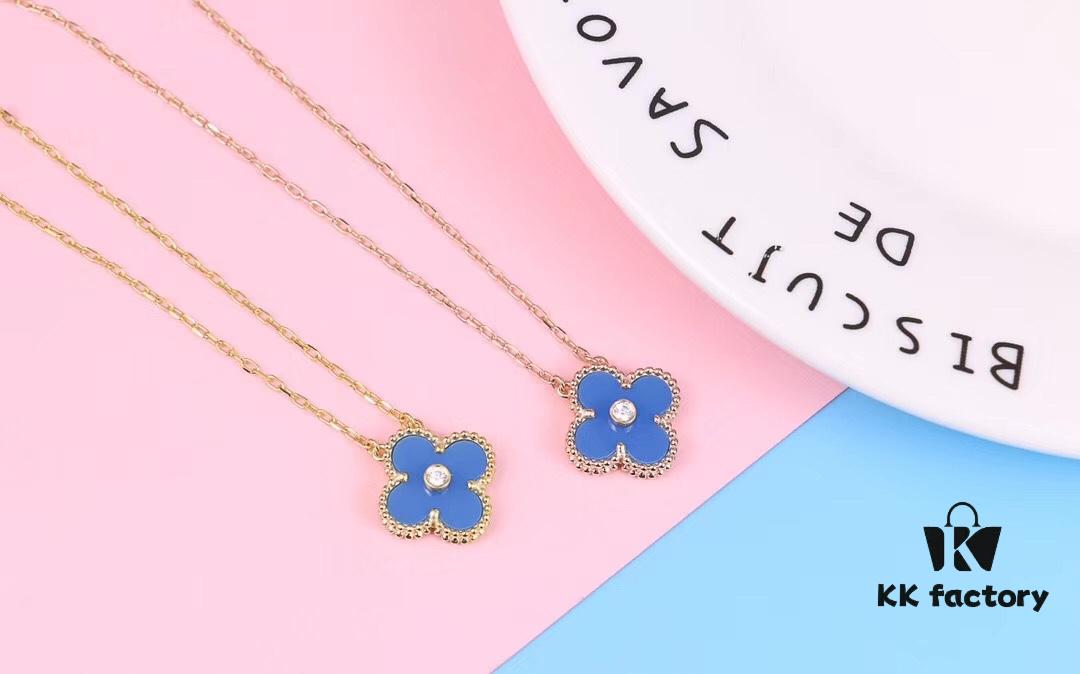 692fbf0b99f2d84055c87fa3 Authentic Purchase, High-Quality Clover Necklace with Zircon, 925 Silver Plated in K-Gold, Natural Stones