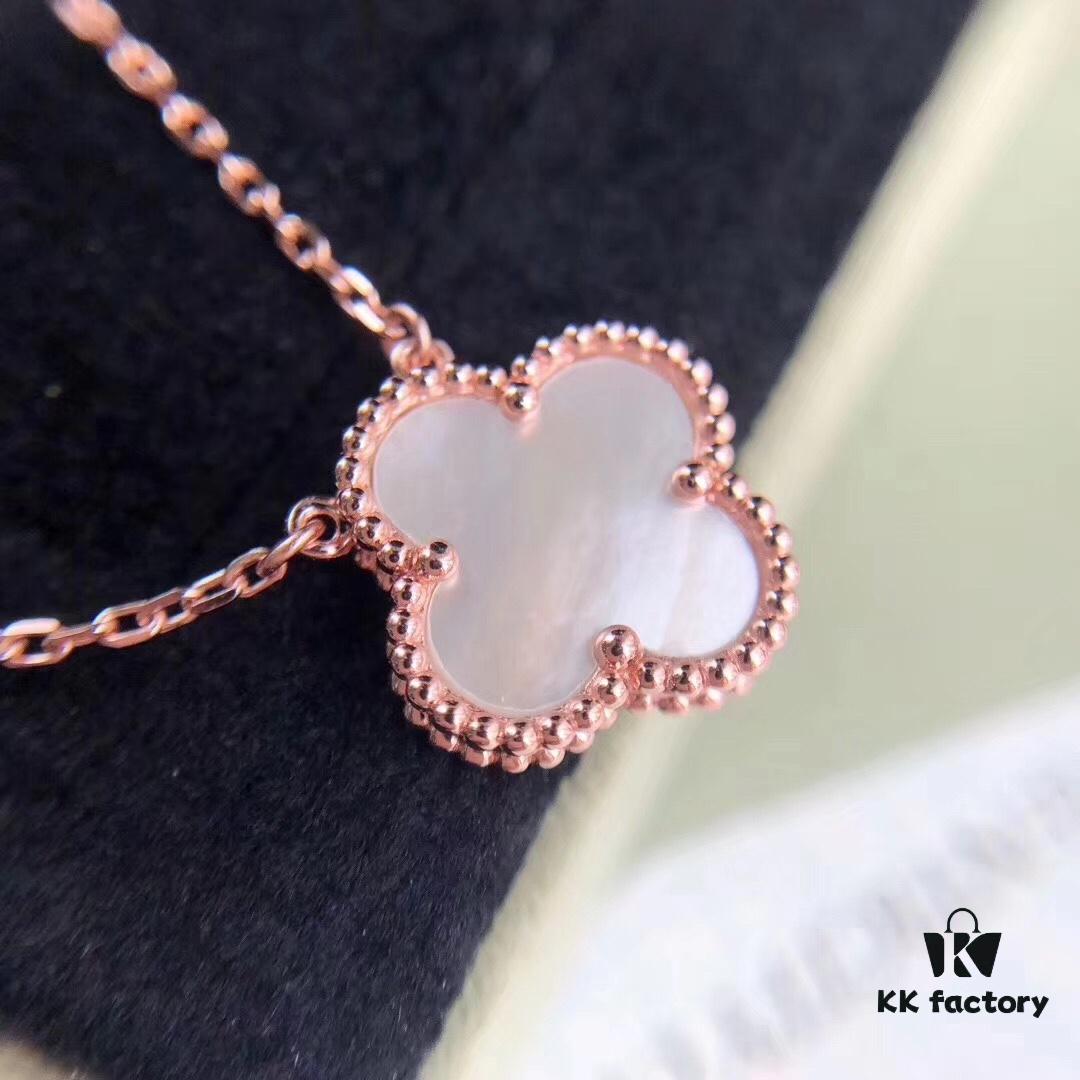 692fbf1199f2d84055c87fad Van Cleef & Arpels VCA Alhambra Clover Necklace, Authentic Design! The clover-shaped agate features smooth contours and elegant lines, with hand-polished fine beads for a full, three-dimensional appearance. Premium lobster clasp with custom-level craftsmanship and an exclusive anti-counterfeit code—each necklace has a unique identification number, ensuring authenticity. Hand-engraved chain links, each link featuring four facets. Exquisite workmanship exudes refined elegance. Beautiful when worn alone or layered.